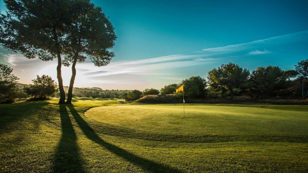 Alenda Golf course in Alicante at sunset